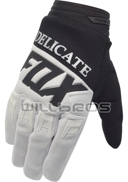 Siyah Beyaz Tarzı Xl Beden Motosiklet Scooter Binme Enduro Yarış Eldivenleri Hassas Tilki Motokros Motosiklet Fluo Gri Eldiven (Yurt Dışından)