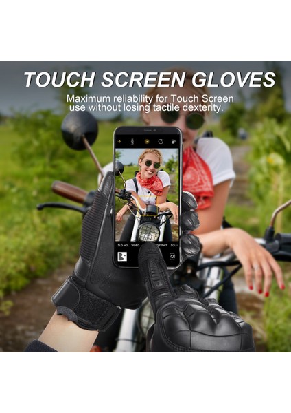 P10-PARMAKSIZ Kahverengi Stil L Beden Dokunmatik Ekran Deri Motosiklet Eldivenleri Motokros Moto Motosiklet Pit Biker Enduro Koruyucu Dişli Yarış Tam Parmak Eldiven Erkekler (Yurt Dışından) modelleri