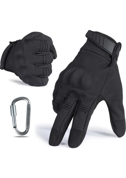 Siyah Stil Xl Beden Motosiklet Eldivenleri Moto Dokunmatik Ekran Kış Sıcak Motosiklet Motokros Kar Araci Sürme Biker Koruyucu Dişli Tam Parmak Erkek Kadın (Yurt Dışından)