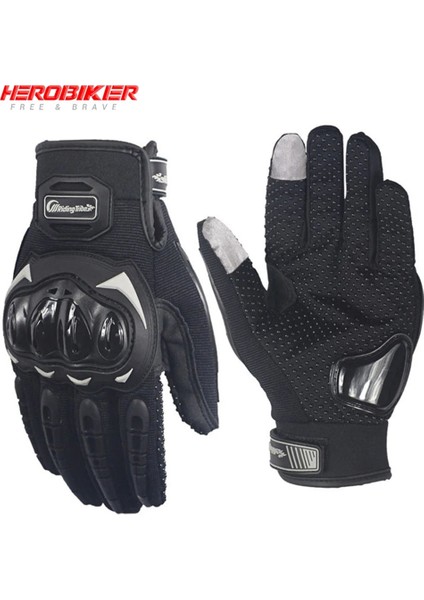 Mcs-17-Siyah Stil L Beden Nefes Alabilen Motosiklet Eldivenleri Moto Tam Parmak Eldiven Korumalı Yaz Sürme Yarış Aksesuarları Su Geçirmez Nem Esnekliği (Yurt Dışından)
