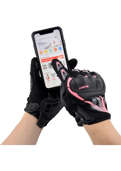SU11-GRI Tarzı Xxl Suomy Motosiklet Eldivenleri Kadın Erkek Yaz Nefes Pembe Dokunmatik Ekran Moto Eldiven Motokros Motosiklet Yarışı Sürme Guantes (Yurt Dışından) indirimleri