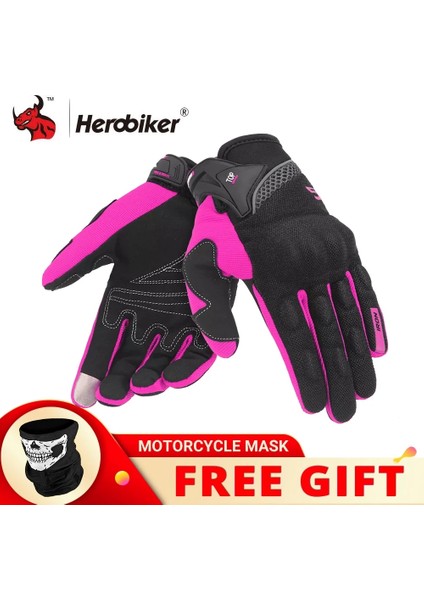 Su-01 Mor Eldiven Stili Xxl Herobıker Motosiklet Eldivenleri Yaz Nefes Alabilir Guantes Moto Dokunmatik Ekran Motokros Off-Road Eldivenleri Motosiklet Sürme Eldivenleri (Yurt Dışından)