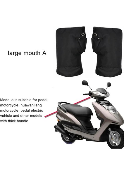 Bir Stil Koruyucu Motosiklet Scooter Kalın Sıcak Gidon Muff Kavrama Gidon Muff Yağmur Geçirmez Sürme Kış Isıtıcı Termal Kapak Eldiven (Yurt Dışından)