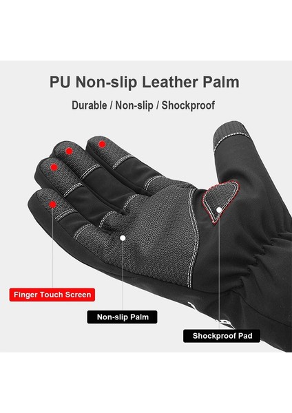 Blakc Tarzı S Beden Dokunmatik Ekran Motorlu Eldiven Kış Termal Sıcak Bisiklet Bisiklet Bisiklet Kayak Açık Kamp Yürüyüş Motosiklet Eldivenleri Spor Tam Parmak (Yurt Dışından) modelleri