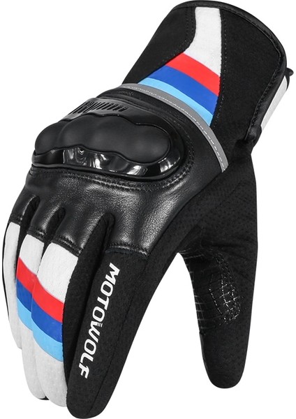 Mavi Stil Xl Beden 2020 Nefes Alabilen Deri Motosiklet Eldivenleri Yarış Dokunmatik Ekran Eldivenleri Erkek Motokros Eldivenleri Bmw R1200GS F800GS R1250GS Honda (Yurt Dışından)