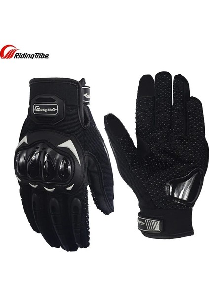 Siyah Stil Xxl Motosiklet Tam Parmak Dokunmatik Ekran Eldivenleri Yarış Motosikleti Nefes Alabilir Örgü Kumaş Bisiklete Binme Moto Luvas Guantes (Yurt Dışından)