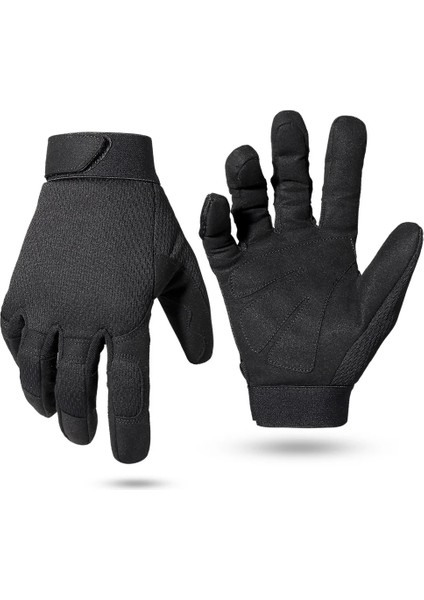 A9 Siyah Stil M Beden Motosiklet Tam Parmak Eldiven Koruyucu Dişli Pit Biker Binme Motosiklet Moto Enduro Motocross Mtb Bmx Bisiklet Yarışı Eldiven Erkekler (Yurt Dışından)