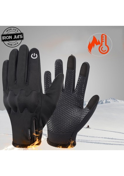 A92-SIYAH Stil Xl Beden Kış Motosiklet Eldivenleri Su Geçirmez Rüzgar Geçirmez Moto Eldivenler Dokunmatik Ekran Gant Moto Guantes Motosiklet Sürme Eldivenleri (Yurt Dışından)