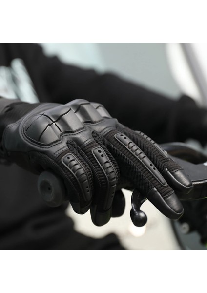 A16-KAHVERENGI Stil M Beden Dokunmatik Ekran Deri Motosiklet Eldivenleri Motokros Moto Motosiklet Pit Biker Enduro Koruyucu Dişli Yarış Tam Parmak Eldiven Erkekler (Yurt Dışından) fırsatları