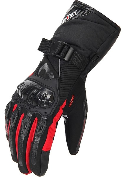 Wp-02 Kırmızı Stil L Beden Suomy Kış Motosiklet Eldivenleri Su Geçirmez Moto Motokros Eldivenleri Rüzgar Geçirmez Moto Eldivenleri Dokunmatik Ekran Motosiklet Sürme Guantes (Yurt Dışından)