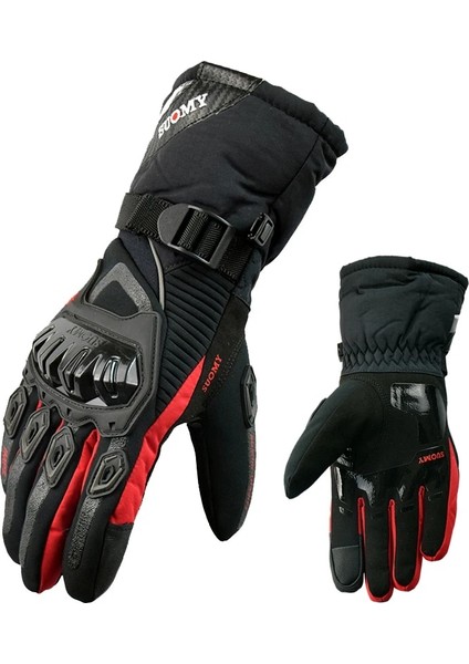 Wp-02 Kırmızı Stil M Beden Suomy Motosiklet Eldivenleri Kış Sıcak Moto Eldivenleri Motosiklet Guantes Dokunmatik Ekran Gant Moto Sürme Eldivenleri 100% Su Geçirmez Rüzgar Geçirmez (Yurt Dışından)