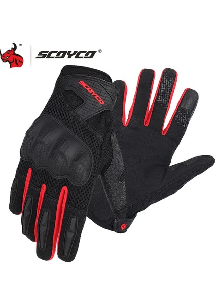 MC58-2 Kırmızı Stil Xxl Scoyco Motosiklet Eldivenleri Erkek Düşmeye Karşı Koruma Karbon Fiber Koruyucu Kabuk Dokunmatik Ekran Yaz Motosiklet Eldivenleri Yeni (Yurt Dışından)