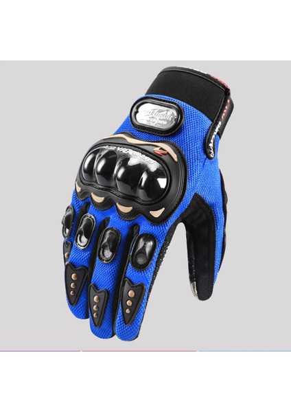 MCS-01C Bl Eldiven Stili M Beden Motosiklet Eldivenleri Giyilebilir Moto Motokros Nefes Dokunmatik Ekran Yarışı Motosiklet Bisiklet Koruyucu Dişliler Yaz Mavi Eldiven (Yurt Dışından)