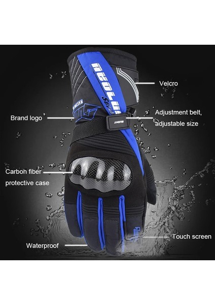 WP02-SIYAH Stil L Beden Suomy Sonbahar Kış Unisex Motosiklet Eldivenleri Sıcak Su Geçirmez Moto Sürme Eldiven Karbon Fiber Koruma Biker Eldiven Dokunmatik Ekran (Yurt Dışından) fırsatları