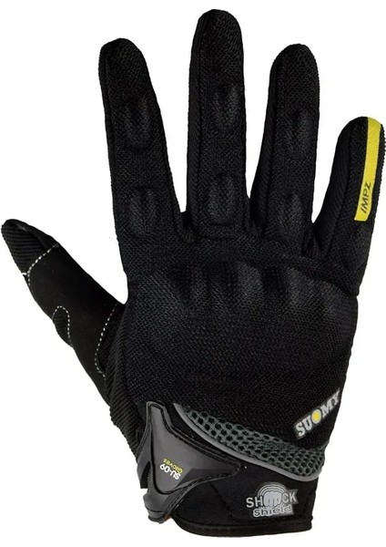 SU09 Siyah Stil M Beden 2019 Yeni Varış Suomy Motosiklet Eldivenleri Yaz Örgü Nefes Moto Eldiven Erkekler Kadınlar Dokunmatik Ekran Motokros Eldivenleri (Yurt Dışından)