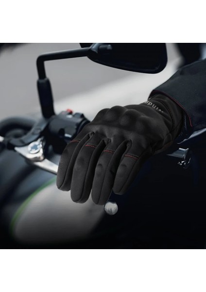 Siyah Stil S Beden Kış Sonbahar Motosiklet Isıtma Eldivenleri Dokunmatik Ekran Rüzgar Geçirmez Kayak Sürme Bisiklet Bisiklet Moto Motosiklet Koruyucu Dişli Erkekler (Yurt Dışından)