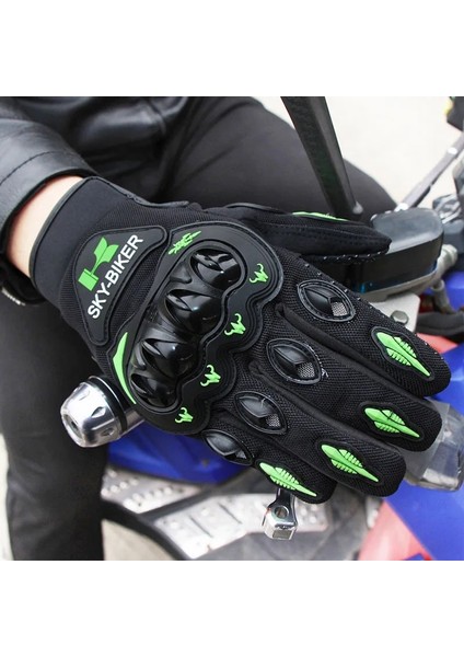 Yeşil Stil M Beden Kawasakı Nınja ZX6R ZX10R H2 H2R Motosiklet Eldiven Bisiklet Yarışı Eldivenleri Kış Sıcak Motosiklet Koruyucu (Yurt Dışından)