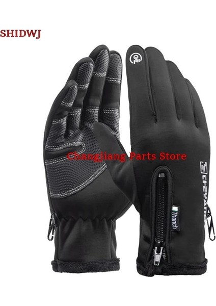 Gri Stil Xl Beden Açık Kış Eldivenleri Su Geçirmez Moto Termal Polar Astarlı Dayanıklı Dokunmatik Ekran Kaymaz Motosiklet Sürme Sonbahar Sporları (Yurt Dışından) modelleri