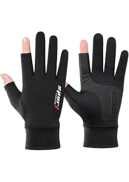 Iki Parmak Gri Stili Buz Ipek Kaymaz Eldivenler Nefes Alabilir Doğa Sporları Sürüş Sürme Dokunmatik Ekran Motosiklet Eldivenleri Ince Anti-Uv Koruması (Yurt Dışından) modelleri