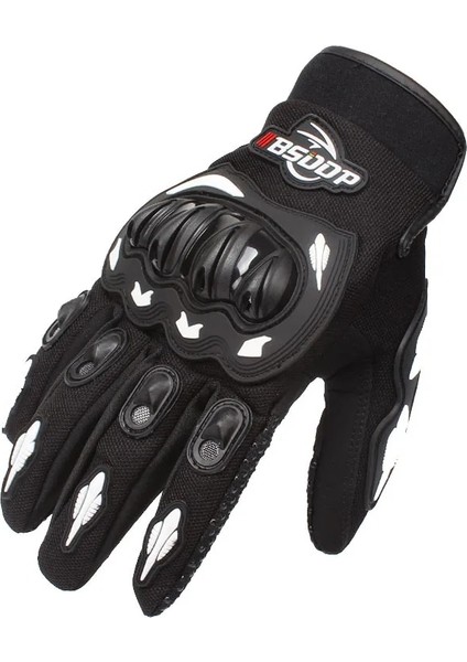 Beyaz Stil L Beden 1 Çift Motosiklet Eldivenleri Nefes Alabilir Tam Parmak Yarış Eldivenleri Açık Spor Koruma Sürme Çapraz Kir Bisiklet Eldivenleri Guantes Moto (Yurt Dışından)