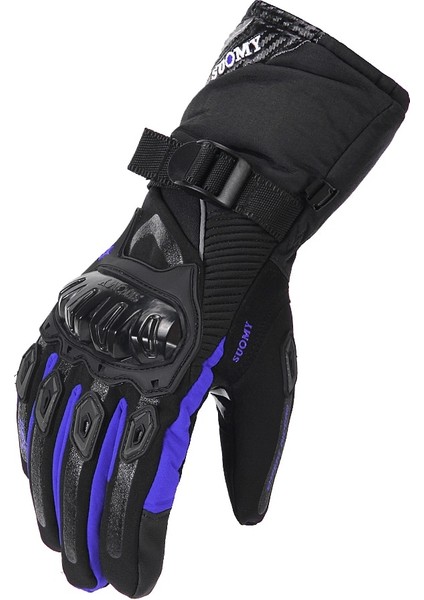 Wp-02 Mavi Stil L Beden Suomy Kış Motosiklet Eldivenleri Su Geçirmez Moto Motokros Eldivenleri Rüzgar Geçirmez Moto Eldivenleri Dokunmatik Ekran Motosiklet Sürme Guantes (Yurt Dışından)