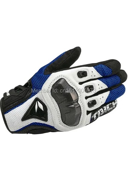 391 Mavi Stil M Beden Tüm Deri Delikli Karbon Fiber Motosiklet Eldivenleri Yol Motosiklet Sürme Eldivenleri Erkekler Nefes Alabilir Motokros Eldivenleri (Yurt Dışından)