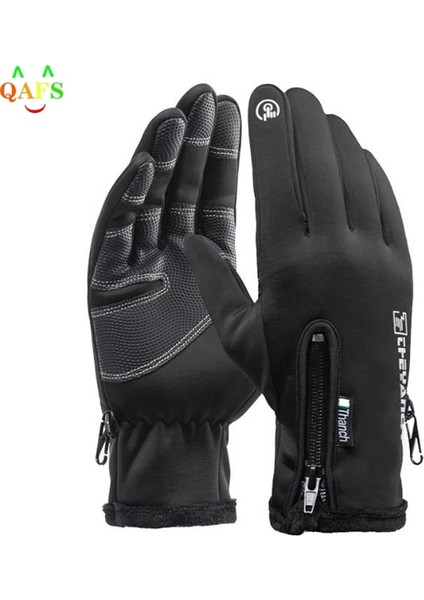 Gri Stil Xl Beden Açık Kış Eldivenleri Su Geçirmez Moto Termal Polar Astarlı Dayanıklı Dokunmatik Ekran Kaymaz Motosiklet Sürme (Yurt Dışından) modelleri