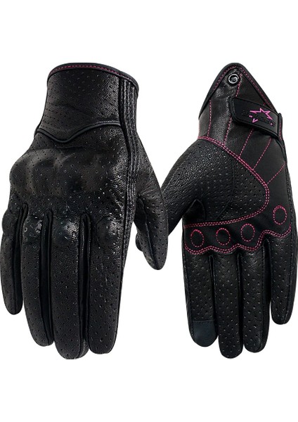 Siyah Delikli Olmayan Stil S Beden Motosiklet Eldivenleri Kadın Xs S M Deri Dokunmatik Yaz Motor Guantes Bisiklet Eldiven Küçük Kadın Motokros Motosiklet Luvas Mujer (Yurt Dışından) fiyatları