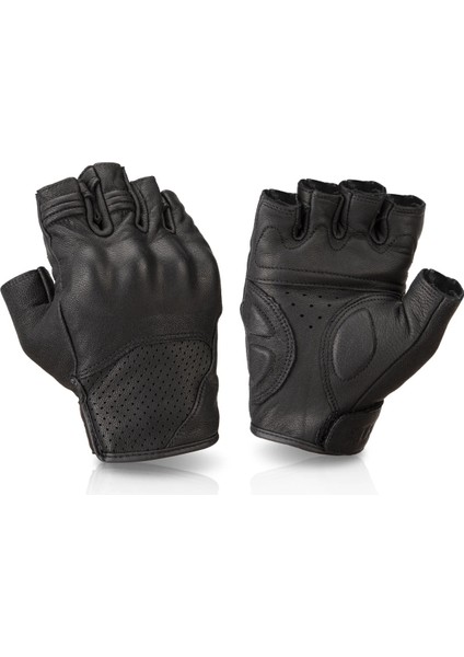 Siyah Stil Xl Beden Hakiki Keçi Derisi Motosiklet Eldivenleri Motokros Parmaksız Eldiven Yarım Parmak Yaz Retro Vintage Sarı Yarış Erkekler Kadınlar (Yurt Dışından) modelleri