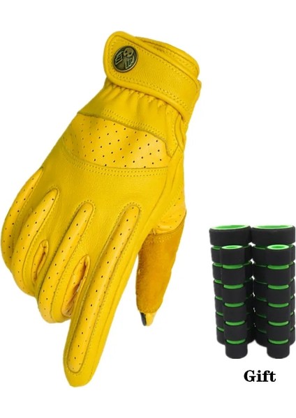 Kumral Tarzı L Beden Nikukodo Retro Inek Derisi Motosiklet Eldivenleri Güvenli Rahat Motokros Eldivenleri Guantes Moto Erkekler Açık Sürme Dokunmatik Ekran Eldivenleri (Yurt Dışından)