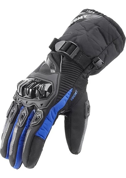Wp-02-Mavi Tarzı Xxl Motosiklet Eldivenleri 100% Su Geçirmez Rüzgar Geçirmez Kış Sıcak Guantes Moto Luvas Dokunmatik Ekran Motosiklet Eldiveni Koruyucu (Yurt Dışından)