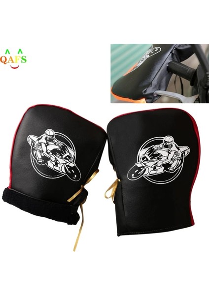 Siyah Xl Stili 2 Adet Su Geçirmez Motosiklet Sıcak Eldiven Kapakları Motor Gidon Kar Araci Kış Unisex Eldiven Kapakları (Yurt Dışından)
