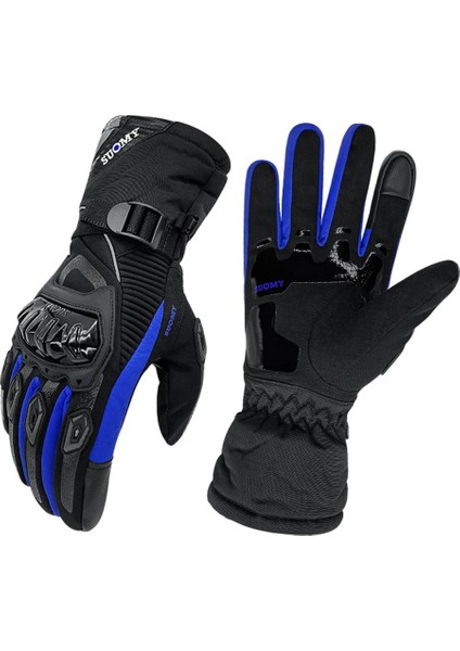 Su Geçirmez Mavi Stil M Beden Suomy Motosiklet Eldivenleri 100% Su Geçirmez Rüzgar Geçirmez Kış Sıcak Guantes Moto Luvas Dokunmatik Ekran Motosiklet Eldiveni Koruyucu (Yurt Dışından)