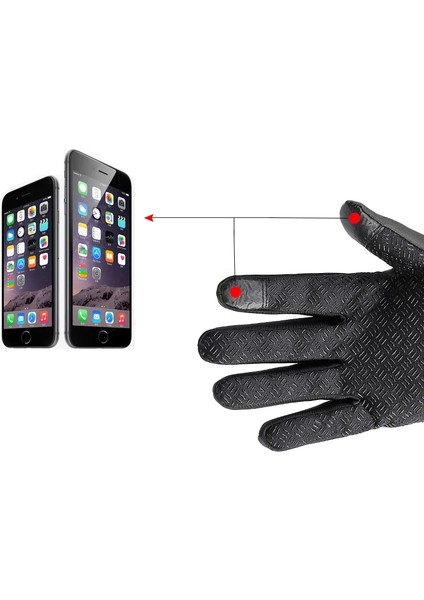 Xl Tarzı 1 Çift En Çok Satan Motosiklet Eldivenleri Binme Eldiven Kayak Eldivenleri Dokunmatik Ekran Windstopper Kış Sporları Için Sıcak Tam Parmak (Yurt Dışından)