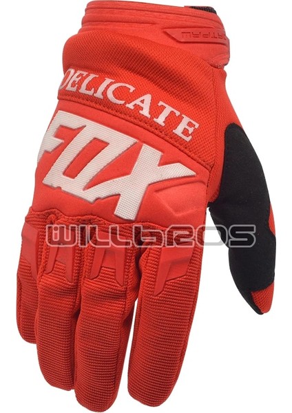 Kırmızı Stil M Beden Hassas Tilki Eldivenleri Motokros Guantes Mx Bmx Dh Dirt Bike Luvas Dağ Bisikleti Offroad Bisiklete Binme Atv Utv Erkekler Için Guants (Yurt Dışından)