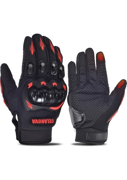 Yeni Kırmızı Stil Xl Beden Motosiklet Eldivenleri Moto Dokunmatik Ekran Nefes Alabilir Motorlu Motosiklet Yarışı Sürme Bisiklet Koruyucu Eldivenler Karbon Fiber Protion (Yurt Dışından)