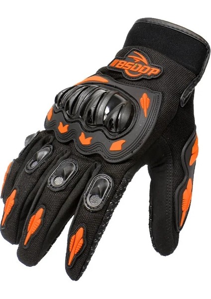Turuncu Tarzı Xxl Motosiklet Eldivenleri Kış ve Yaz Nefes Alabilir Tam Parmak Yarış Eldivenleri Doğa Sporları Koruma Binme Çapraz Kir Bisiklet Eldivenleri (Yurt Dışından)