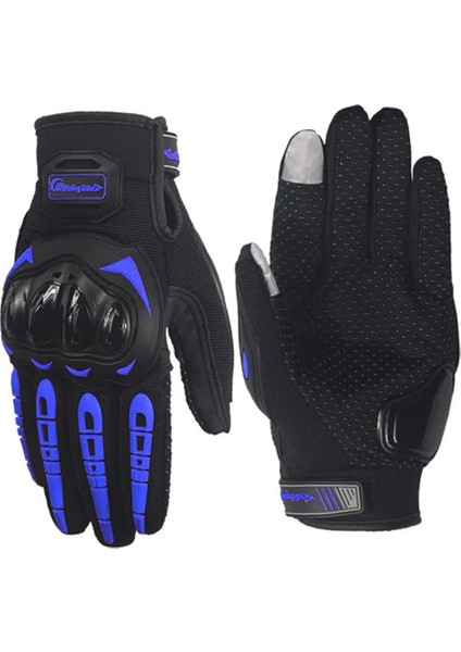 Mavi Stil Xxl Motosiklet Eldivenleri Moto Bisiklet Guantes Tam Parmak Dokunmatik Ekran Su Geçirmez Rüzgar Geçirmez Taktik Koruma Görevlisi Koruyucu Erkekler Kadınlar (Yurt Dışından)