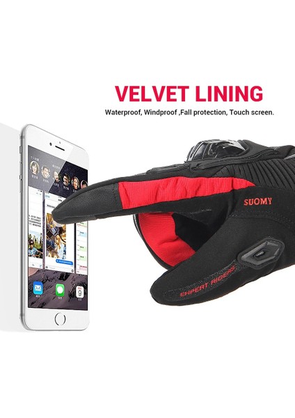 Su-09 Siyah Stil Xxl Suomy Motosiklet Eldivenleri 100% Su Geçirmez Rüzgar Geçirmez Kış Erkekler Moto Eldiven Dokunmatik Ekran Gant Moto Guantes Motosiklet Sürme Eldivenleri (Yurt Dışından) modelleri