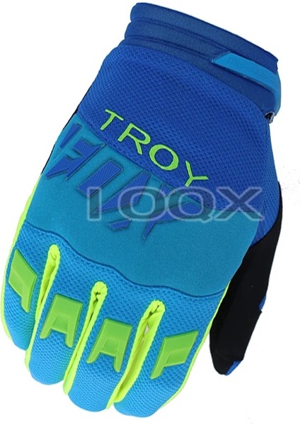 Mavi-Siyah Tarzı S Beden Troy Fox Motokros Yarış Eldivenleri Erkek Off-Road Mx Mtb Dh Dağ Bisikleti Yokuş Aşağı Bisiklet Bisiklet Guantes Enduro Trail Eldiven (Yurt Dışından)