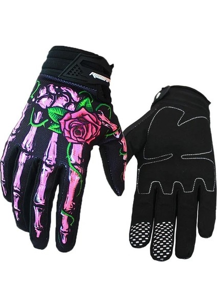 Beyaz Stil S Beden Qepae Tam Parmak Motosiklet Kış Eldivenleri Ekran Dokunmatik Guantes Moto Yarışıkayak Tırmanmabisiklet Binme Spor Motokros Eldiven (Yurt Dışından)