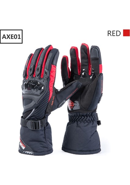 AXE01-KIRMIZI Stil S Beden Demir Jıa's Motosiklet Eldivenleri Erkekler Su Geçirmez Rüzgar Geçirmez Kış Moto Eldivenleri Dokunmatik Ekran Gant Moto Guantes Motosiklet Sürme Eldivenleri (Yurt Dışından)