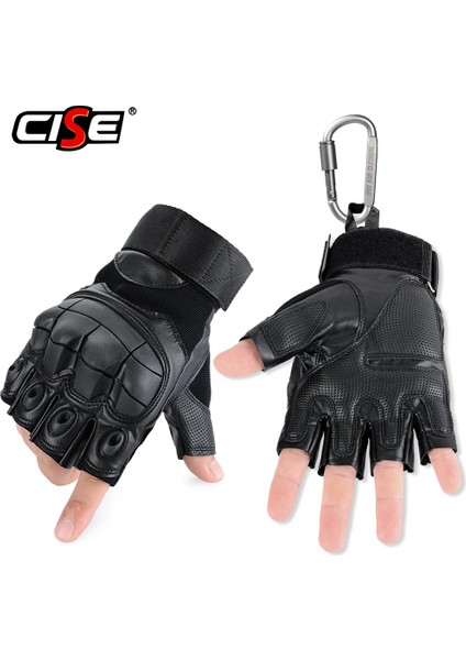 A10-SIYAH Stil L Beden Motosiklet Parmaksız Eldiven Bisiklet Motosiklet Motokros Bisikletçisi Kauçuk Sert Knuckle Yarım Parmak Koruyucu Dişli Erkek Kadın (Yurt Dışından) modelleri