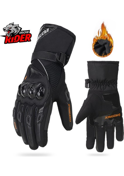 Wn-01 Siyah Eldiven Stili M Beden Motosiklet Eldivenleri 100% Su Geçirmez Rüzgar Geçirmez Kış Sıcak Guantes Moto Luvas Dokunmatik Ekran Kış Motosiklet Eldiveni Koruyucu (Yurt Dışından)