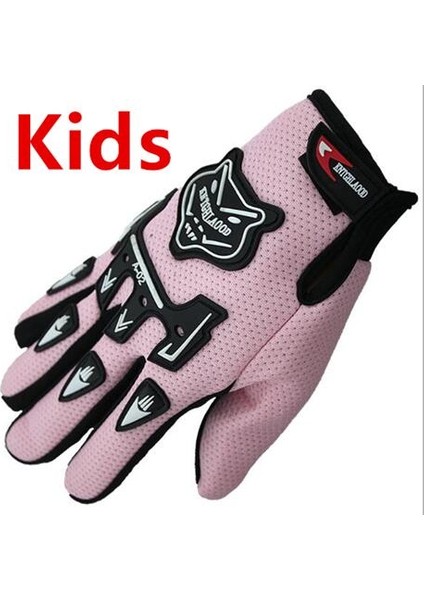 Pembe Tarzı Yeni Gelmesi Yaz Tam Parmak Motosiklet Eldivenleri Çocuk Luvas Motokros Luvas Motosiklet Guantes Çocuklar Yarış Moto Eldivenleri (Yurt Dışından)