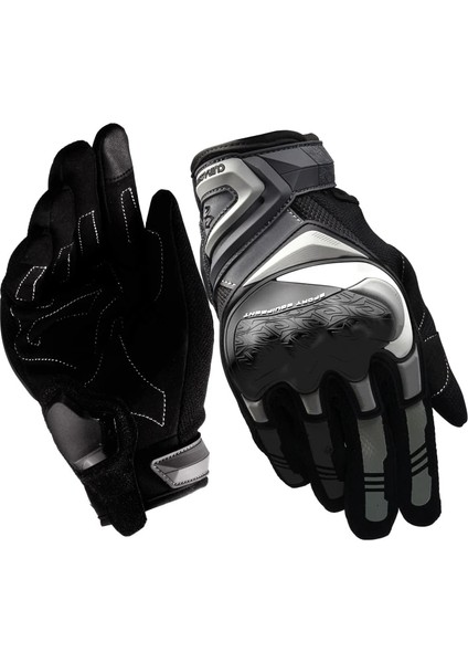 Siyah Stil L Beden Cuirassier Motosiklet Eldivenleri Dayanıklı Dokunmatik Ekran Gece Yansıtıcı Motokros Motosiklet Biker Araba Yarışı Sürme Moto Eldiven Erkekler (Yurt Dışından)