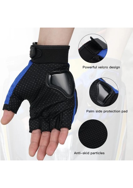 Kırmızı Stil Xl Beden Pro-Bıker Motosiklet Eldiven Erkekler Motokros Yarım Parmak Nefes Sürme Motosiklet Moto Bisiklet Koruyucu Dişliler Eldiven (Yurt Dışından)