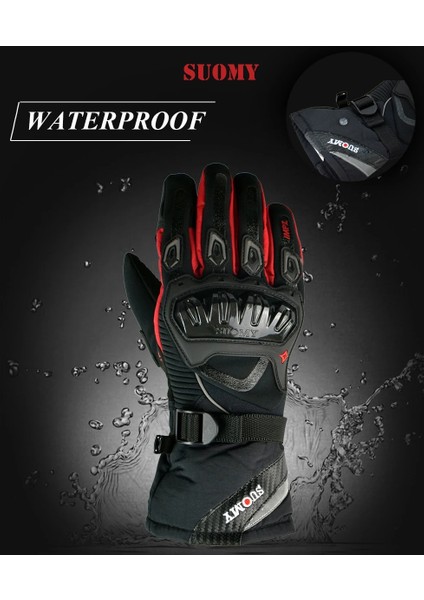 Wp-02 Kırmızı Stil L Beden Suomy Motosiklet Eldivenleri Kış Sıcak Moto Eldivenleri Motosiklet Guantes Dokunmatik Ekran Gant Moto Sürme Eldivenleri 100% Su Geçirmez Rüzgar Geçirmez (Yurt Dışından) modelleri
