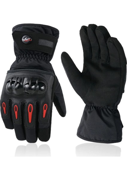 Siyah Stil Xl Beden Pro-Bıker Kış Motokros Motosiklet Eldiven Adam Dokunmatik Ekran Snowboard Biker Moto Su Geçirmez Rüzgar Geçirmez Koruyucu Eldivenler (Yurt Dışından)