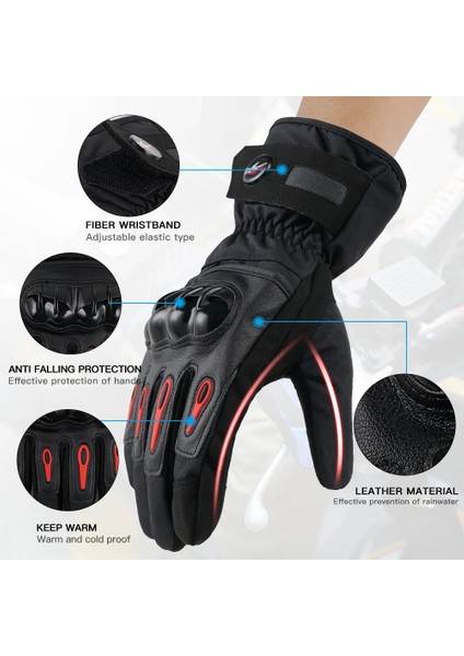 Siyah Stil Xl Beden Pro-Bıker Kış Motokros Motosiklet Eldiven Adam Dokunmatik Ekran Snowboard Biker Moto Su Geçirmez Rüzgar Geçirmez Koruyucu Eldivenler (Yurt Dışından) fırsatları